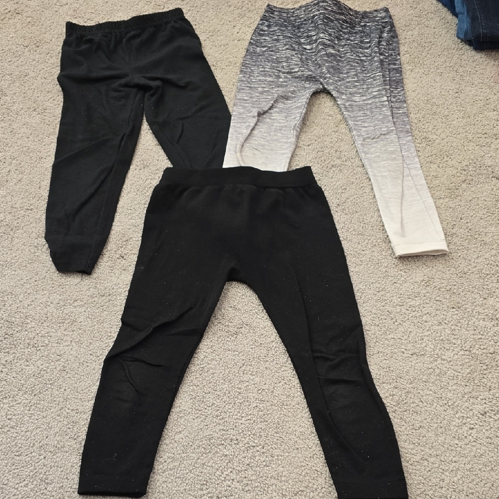 Disney Kids Leggings - Black, Gray, and White